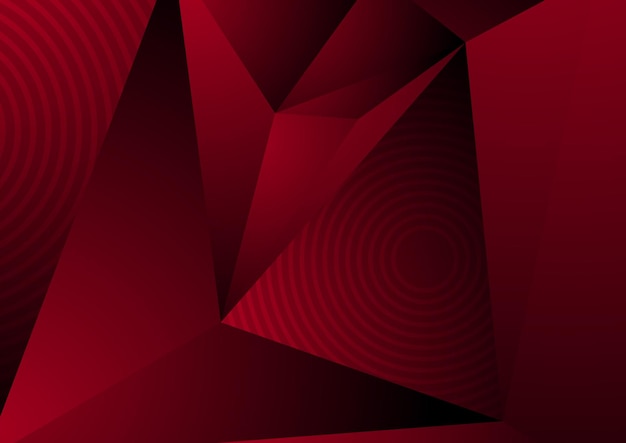 dark red abstract concept polygonal tech background