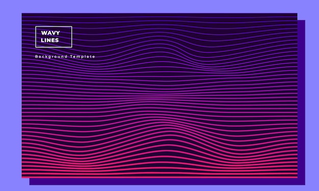 Dark wavy lines background template copy space for landing page banner poster or brochure