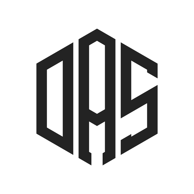 DAS Logo Design Initial Letter DAS Monogram Logo using Hexagon shape