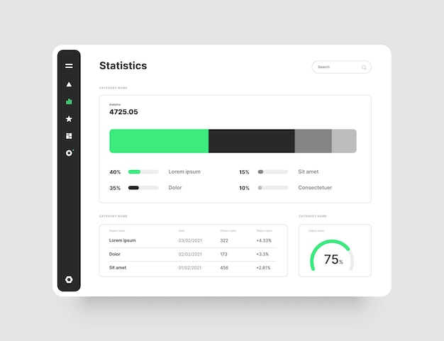 Dashboard design desktop app with ui use for web application or website