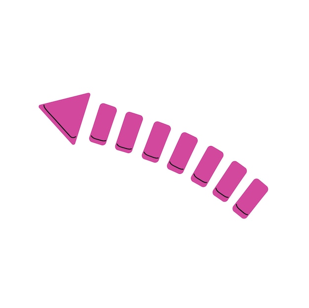 Dashed arrow showing change of route turn Dot line with cursor pointing direction Path sign signpost pointer geometric shape guides way Flat isolated vector illustration on white backgrounda