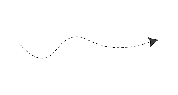Dashed line arrow
