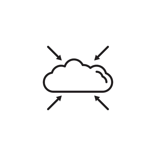 Data Aggregation icon set Cloud computing wireless internet network vector symbol in a black filled and outlined style Cloud Data network sign