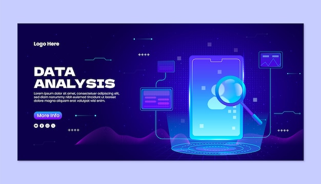 Data analysis banner template design