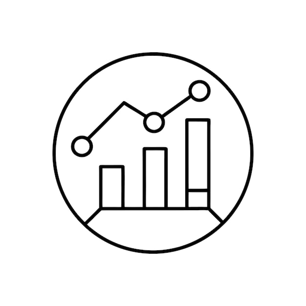 data analysis vector line art illustration outline design