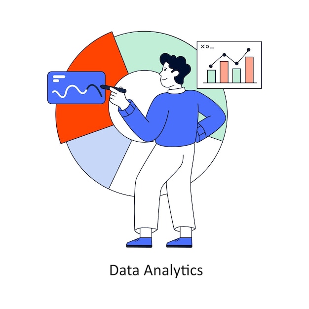 Data Analytics Flat Style Design Vector illustration Stock illustration