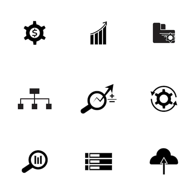 Data Analytics surveillance icon set