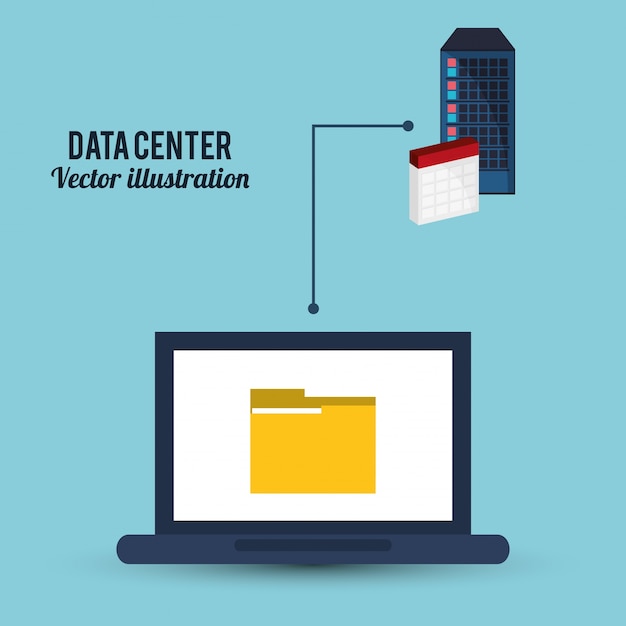 Data center analysis laptop folder