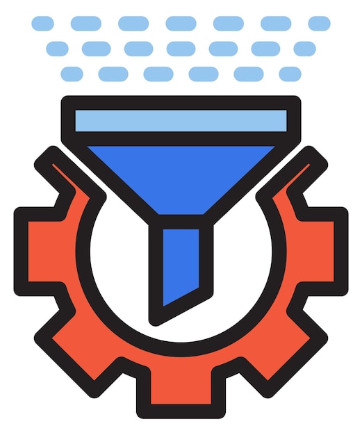 Data filter settings Computer analysis technology icon
