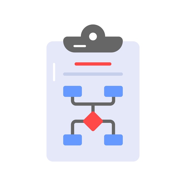 Data flow chart icon algorithm vector in editable style business planning