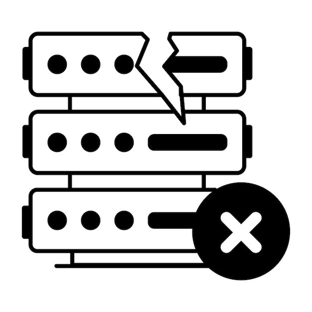 Data Hosting Line Icon