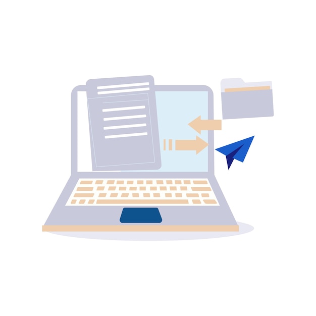 Data is being shared from laptop to folder