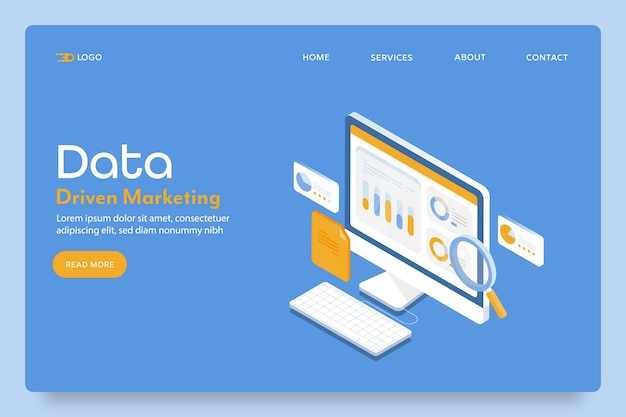 Data marketing landing page