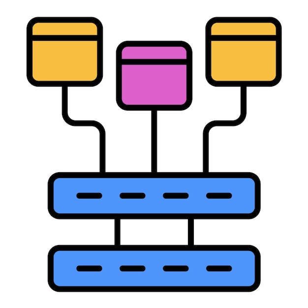 data modelling flat illustration