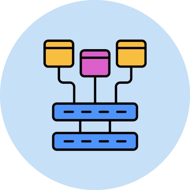 data modelling flat illustration