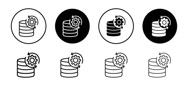 Data processing icon vector set collection for web