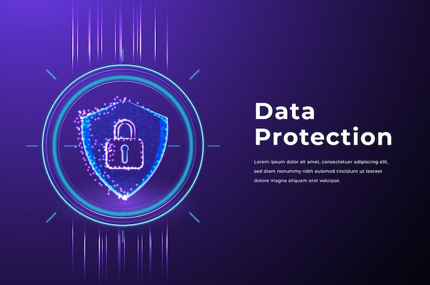 DATA PROTECTION DIGITAL TECHNOLOGY BANNER DESIGN