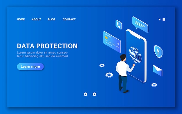data protection landing page