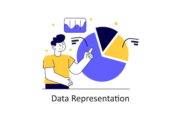 Data Representation Flat Style Design Vector illustration Stock illustration