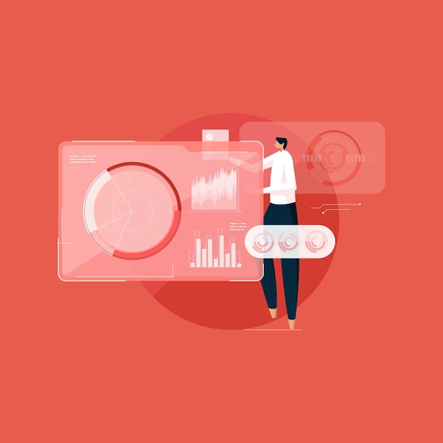 Data science Master programming Futuristic interface Big data visualization technology