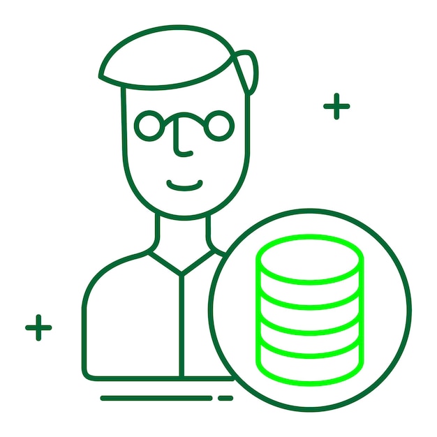 Data Scientist and Predictive Analytics Vector ICon Design AI Data Analysis Predictive Analytics