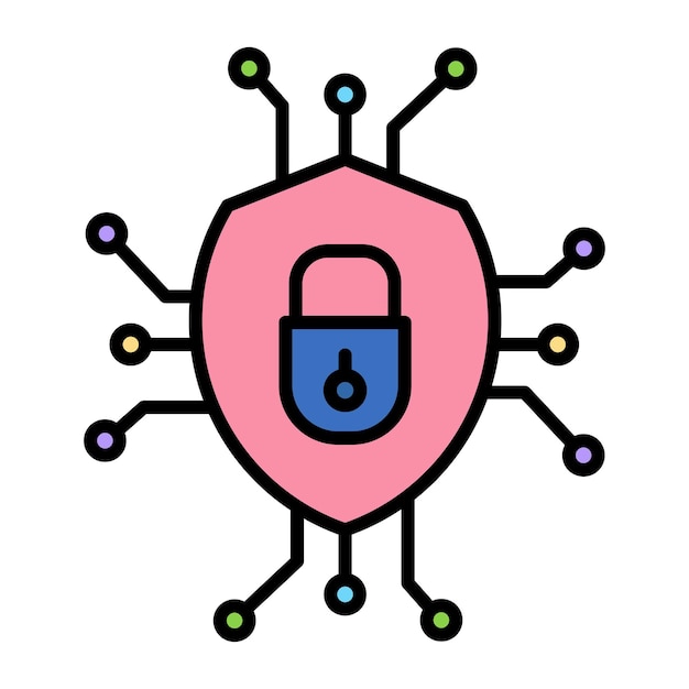 Data Security Flat Illustration