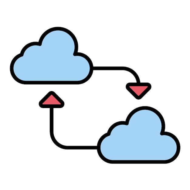 Data Synchronization Flat Illustration