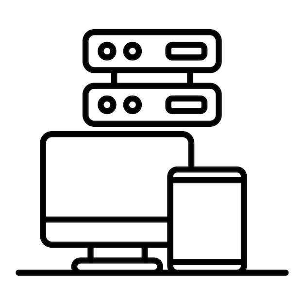 Data Synchronization Line Illustration