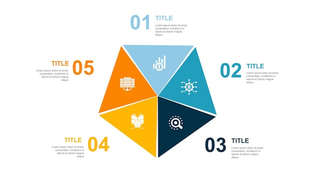 Data Visualization big data Analytics Machine Learning data center icons Infographic design layout template Creative presentation concept with 5 steps