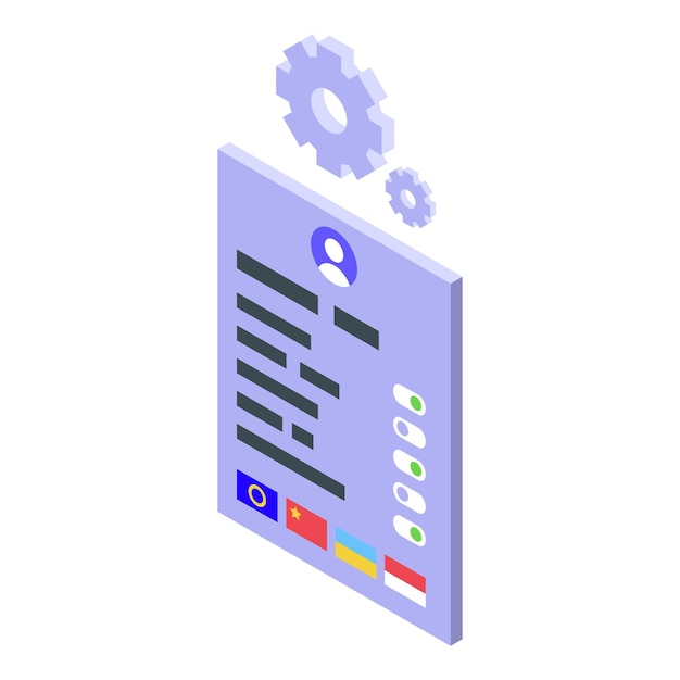 data vpn access icon isometric vector server secure system privacy