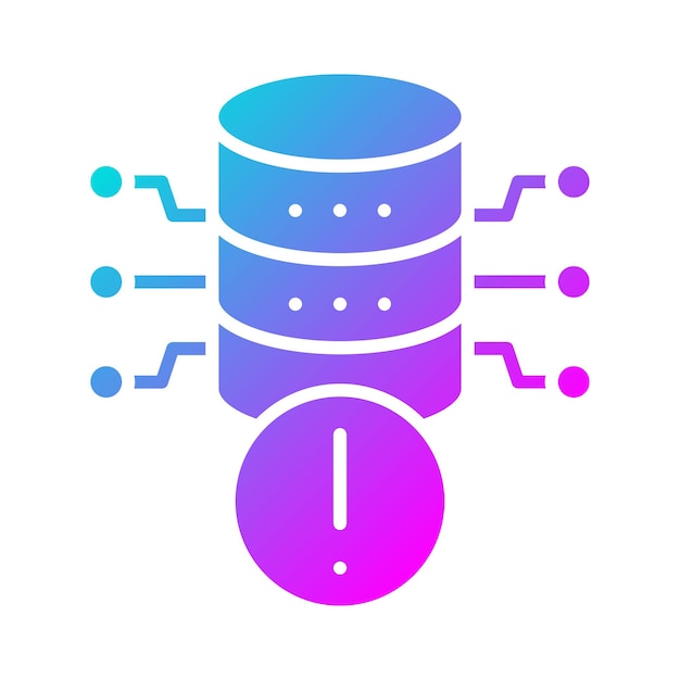 Database Alert vector icon Can be used for Web Hosting iconset