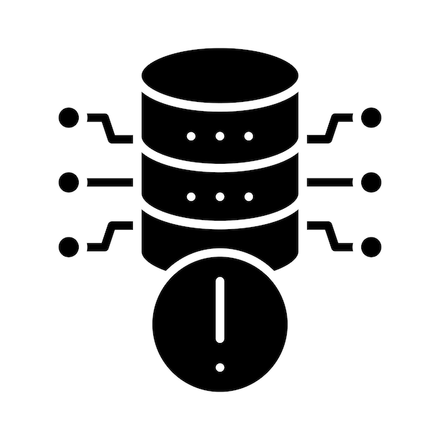 database alert vector illustration style