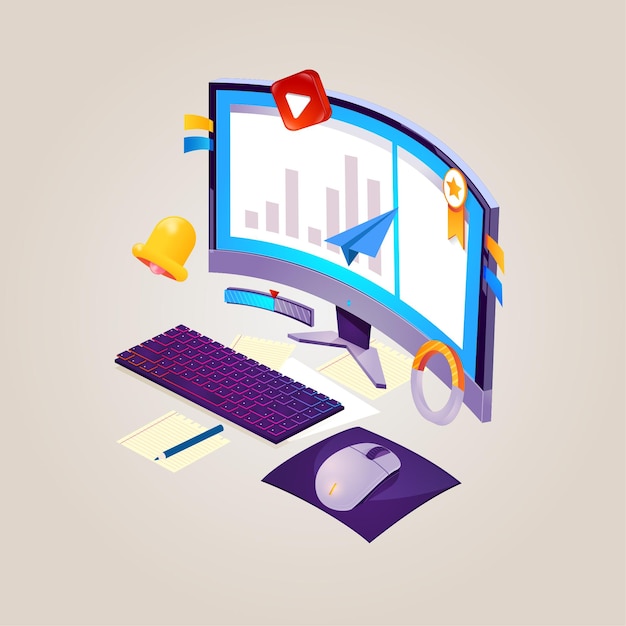 Database analistic flat design