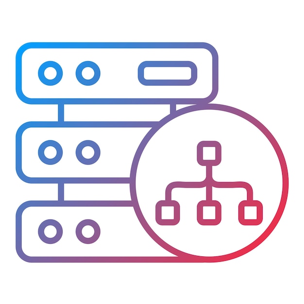 database architecture icon vector image can be used for data analytics
