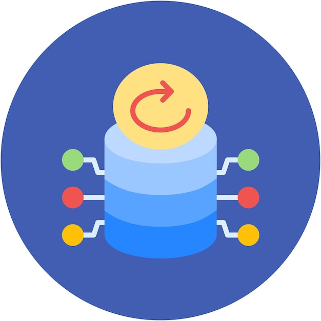 Database Backup Vector Illustration Style