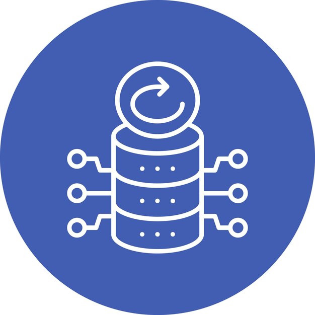 Database Backup Vector Illustration Style
