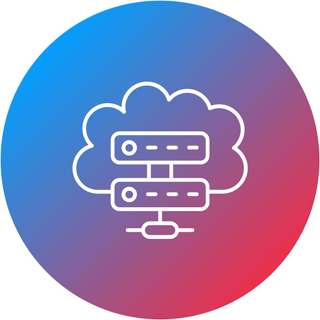 database center icon vector image can be used for web hosting