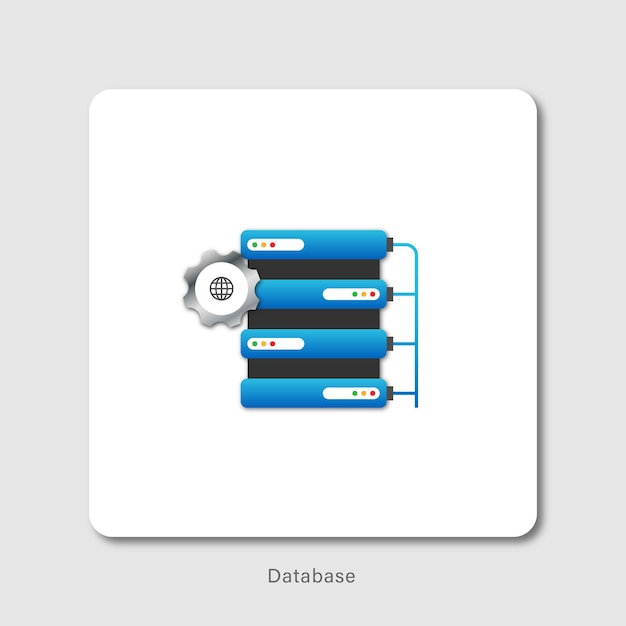 Database concept icon or Database server system