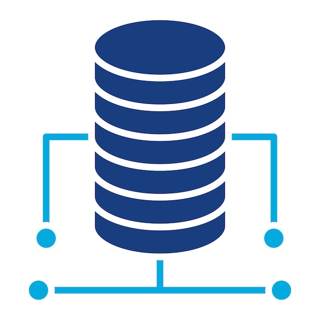 database duotone illustration