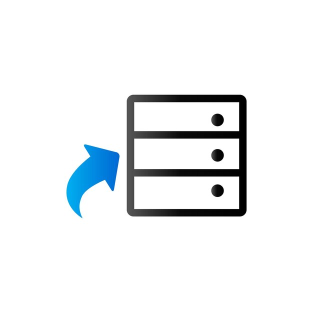 Database icon in duo tone color hard disk server web hosting
