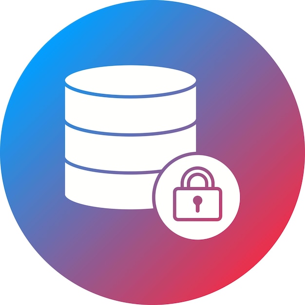 Database Lock icon vector image Can be used for Web Hosting