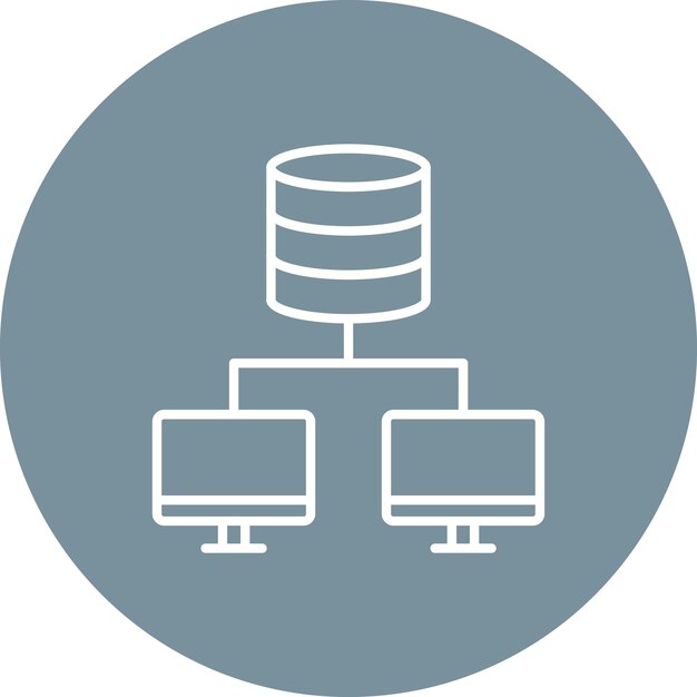 database network icon vector image can be used for web hosting