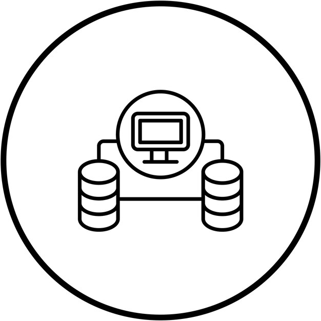 Database Network icon vector image Can be used for Web Hosting