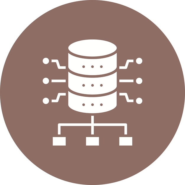 Database Network Vector Illustration Style