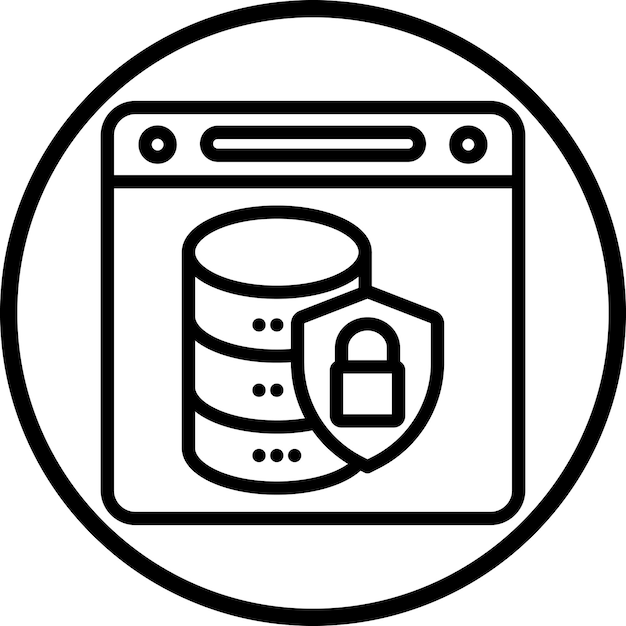 Database Security Icon Style