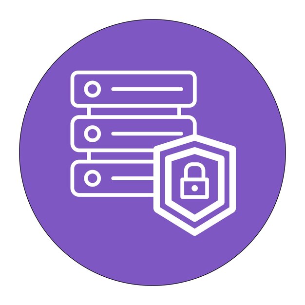 Database Security Vector Illustration