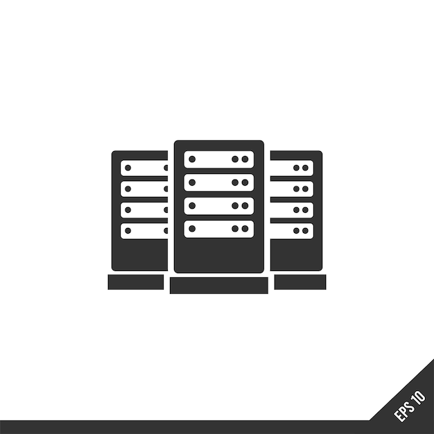 database server and cloud service symbol vector