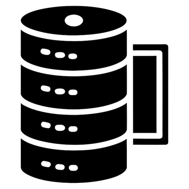 database server silhouette vector illustration