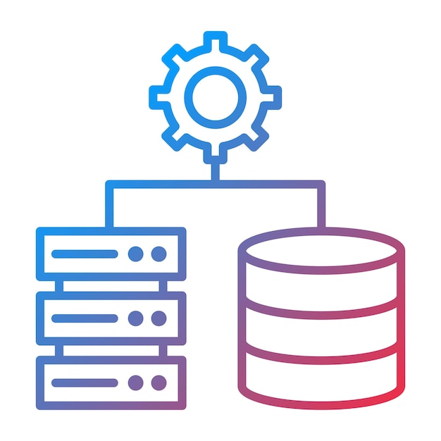 database settings icon vector image can be used for web hosting