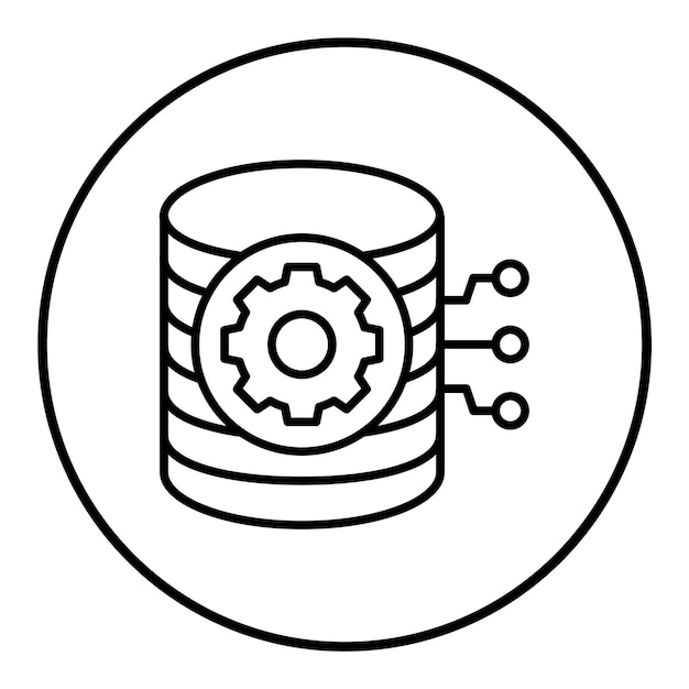 Database Settings vector icon Can be used for Web Hosting iconset